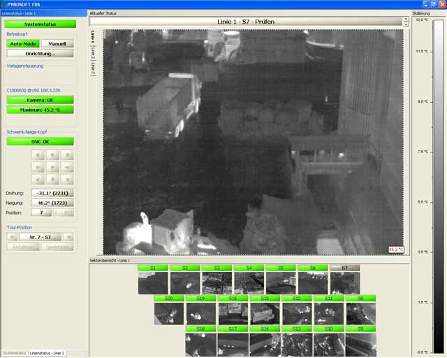 Thermal imaging software for early fire detection